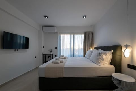 Bed, TV and multimedia, Photo of the whole room, Evening entertainment, Bedroom, air conditioner