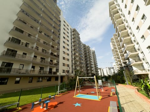 Property building, Day, Neighbourhood, Children play ground