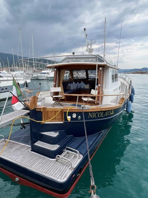 Nicolaus Luxury Yacht Docked boat in Lavagna