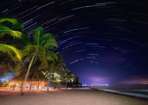 Night, Natural landscape, Beach, Sea view