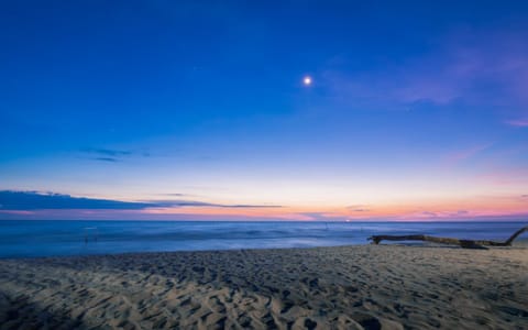 Beach, Sea view, Sunset