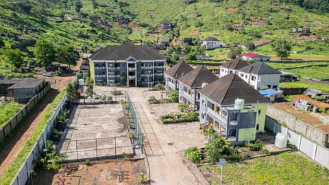 Property building, Day, Neighbourhood, Natural landscape, Bird's eye view