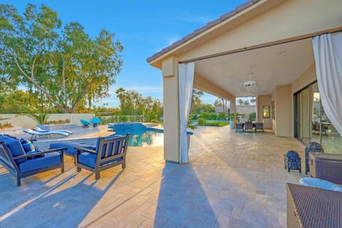 Patio, View (from property/room), Seating area, Pool view, Swimming pool