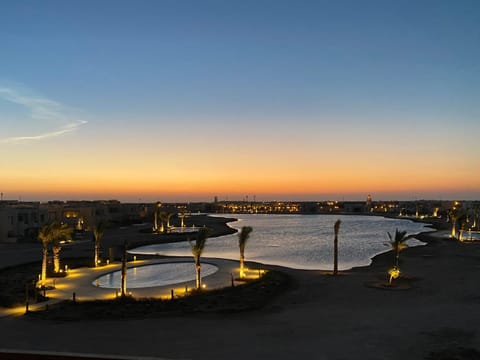 Natural landscape, Lake view, Pool view, Swimming pool, Sunrise