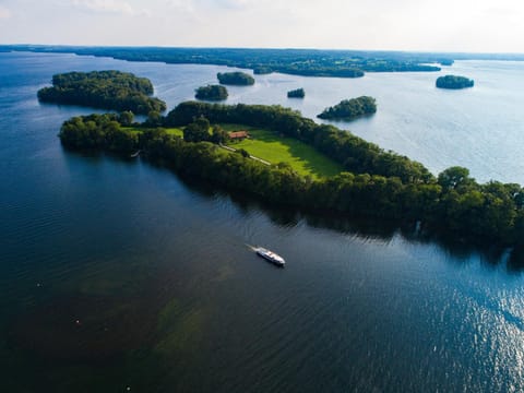 Nearby landmark, Natural landscape, Bird's eye view, Lake view