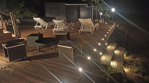 Patio, Night, Balcony/Terrace, sunbed