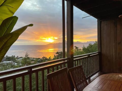 Patio, Natural landscape, Balcony/Terrace, Sea view, Sunset