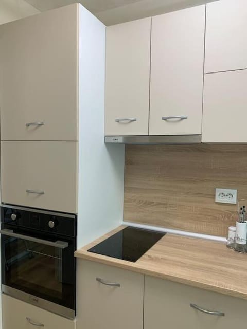 Kitchen or kitchenette, minibar, stove