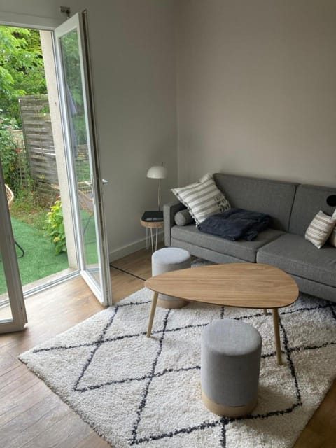 Living room, Seating area, Garden view