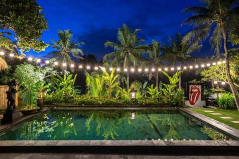 Night, Natural landscape, Pool view, Swimming pool