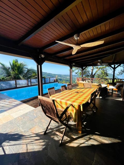 Balcony/Terrace, Dining area, Pool view, Swimming pool