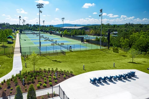 Day, Natural landscape, Tennis court