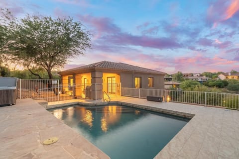 Patio, Hot Tub, Pool view, Swimming pool, Sunset