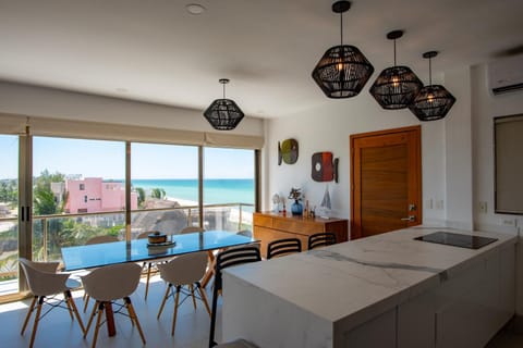 Natural landscape, Living room, Dining area, Sea view