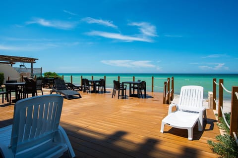 Balcony/Terrace, Seating area, Beach, sunbed