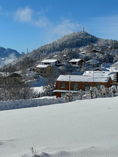 Property building, Natural landscape, Winter, View (from property/room), Mountain view, Area and facilities