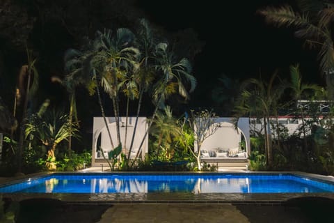 Night, Garden, Garden view, Pool view, Swimming pool