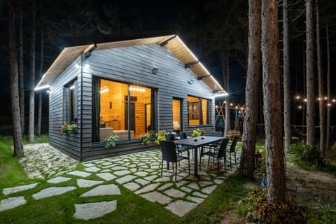 Property building, Patio, Night, Garden