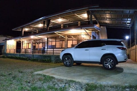 Property building, Night, Parking