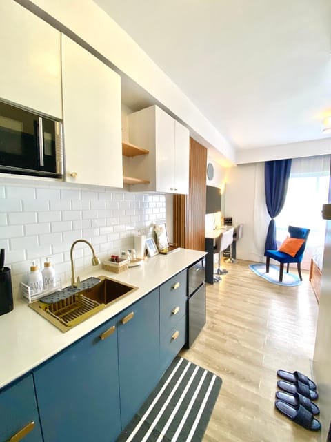 Kitchen or kitchenette, minibar