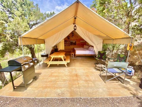 Glamping Tent #7 with AC Heat AC and Private Bath Luxury tent in Orderville