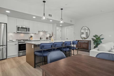 Kitchen or kitchenette, Photo of the whole room, dishwasher, oven, stove, toaster