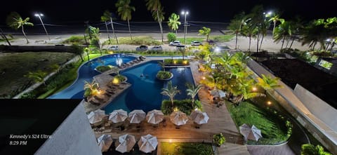 Night, Garden view, Pool view, Swimming pool