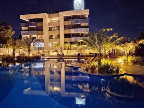 Property building, Night, Garden view, Pool view, Swimming pool