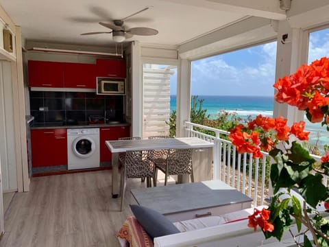 Day, View (from property/room), Balcony/Terrace, Kitchen or kitchenette, Dining area, Sea view, washing machine