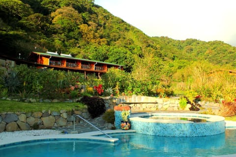 Property building, Natural landscape, Garden, Hot Tub, Mountain view, Swimming pool