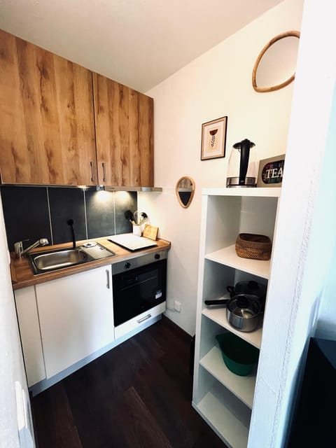 Kitchen or kitchenette, oven, stove