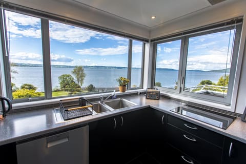 View (from property/room), Lake view, Landmark view, kitchen