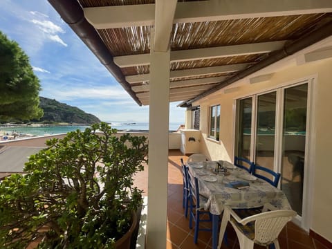 Natural landscape, View (from property/room), Balcony/Terrace, Dining area, Beach, Mountain view, Sea view