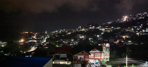 Night, Bird's eye view, City view, Mountain view