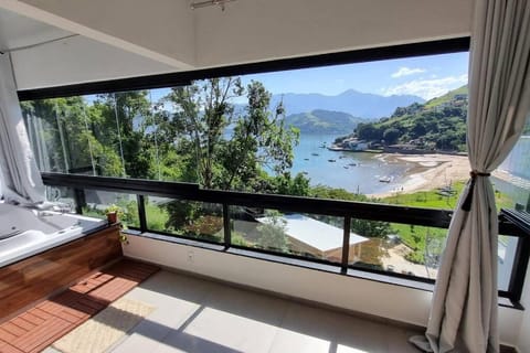 Natural landscape, View (from property/room), Beach, Bedroom, Mountain view, Sea view