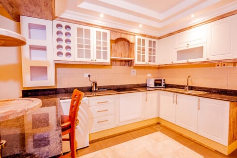 Kitchen or kitchenette, dishwasher, minibar, stove