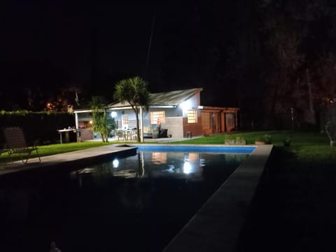 Night, Pool view, Swimming pool