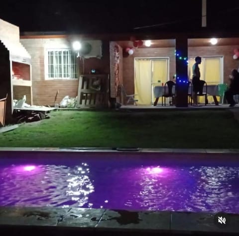 Property building, Night, Garden, Garden view, Pool view, Swimming pool