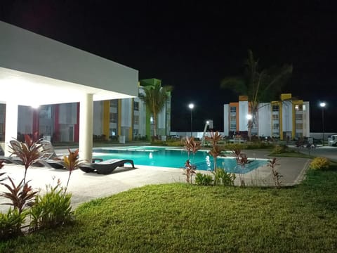 Patio, Night, Garden, Garden view, Pool view, Swimming pool