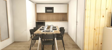 Kitchen or kitchenette, Dining area