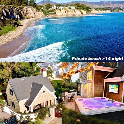 Malibu Point Dume Beach Access Golf Cart Gym Hot tub House in Malibu