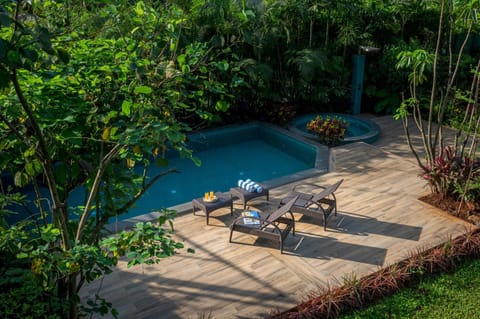 Patio, Natural landscape, Swimming pool