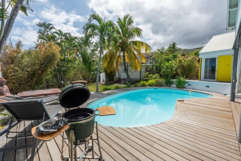 Patio, Day, Pool view