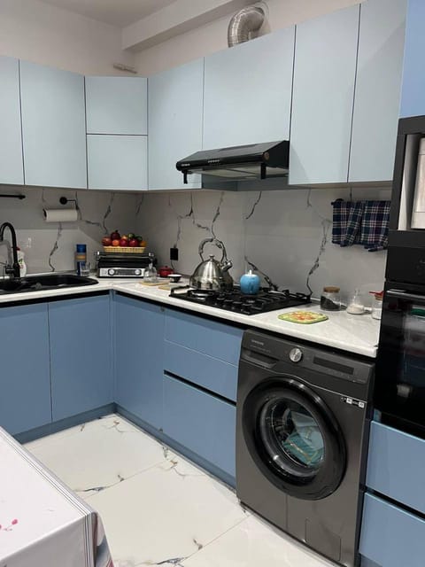 Kitchen or kitchenette, oven