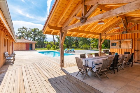 Property building, Living room, Swimming pool