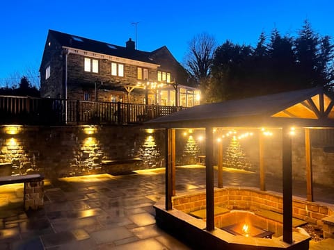 Property building, Patio, Night, Natural landscape