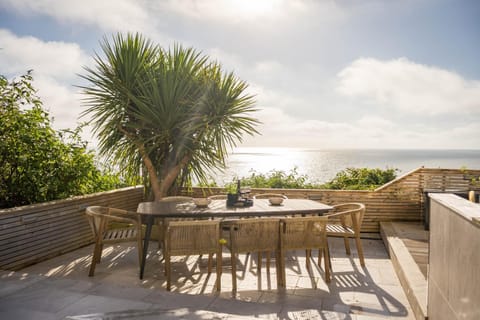 Patio, View (from property/room), Seating area, Dining area, Sea view