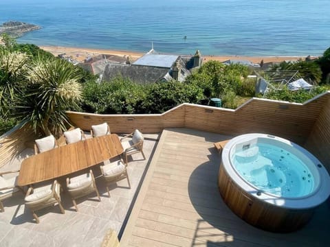 Patio, Hot Tub, View (from property/room), Balcony/Terrace, Beach, Sea view