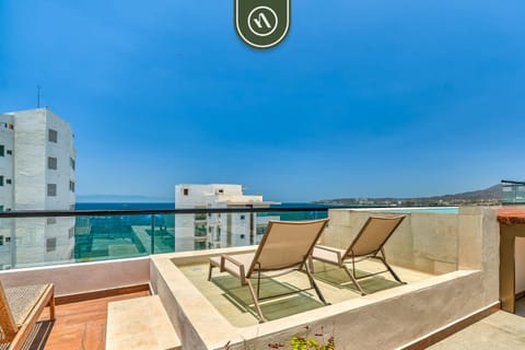 Full Equipped Studio - Amazing Rooftop Pool - Oceanview Apartment in Bucerias