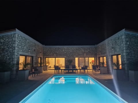 Night, Pool view, Swimming pool